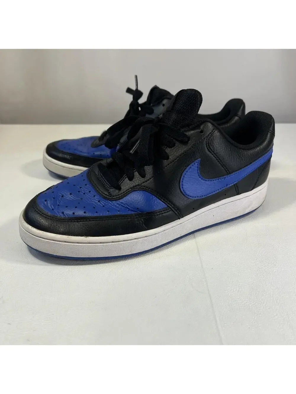 Nike Court Vision Low Men's Sneakers Black/Blue Size 10